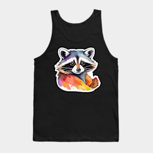 Raccoon Watercolor Tank Top